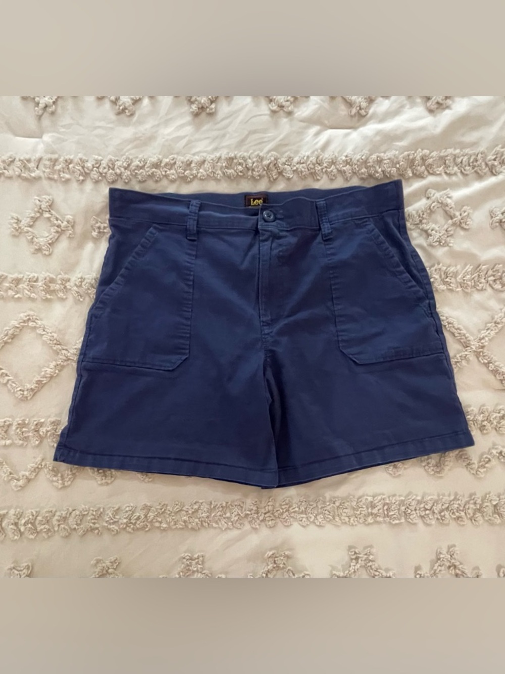 Lee Navy Blue Women's Casual Shorts